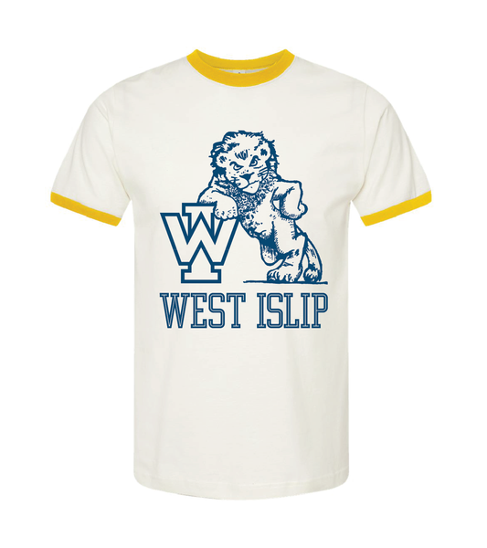 WEST ISLIP - LEANING LION RINGER T-SHIRT