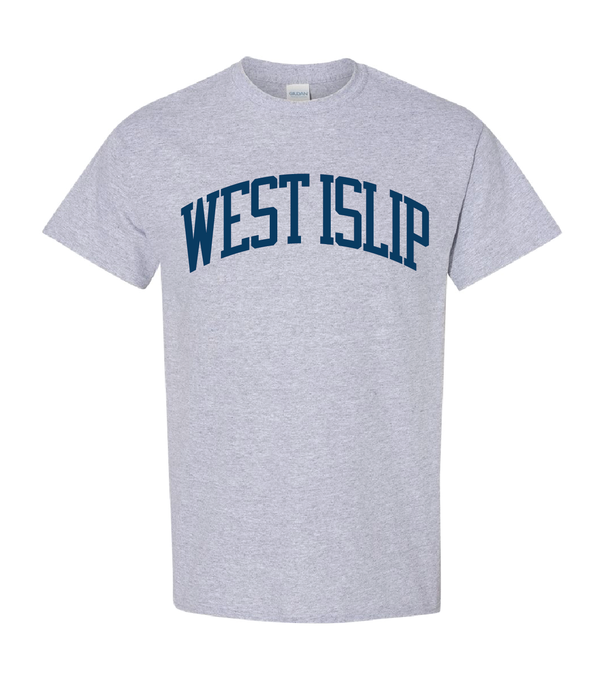 WEST ISLIP - BLOCK TYPE T-SHIRT - HEATHER GREY
