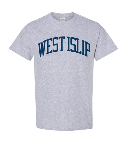 WEST ISLIP - BLOCK TYPE T-SHIRT - HEATHER GREY