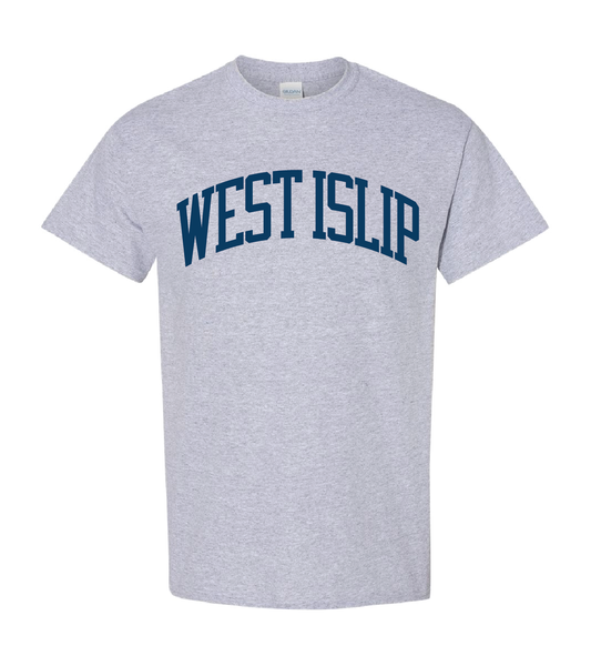 WEST ISLIP - BLOCK TYPE T-SHIRT - HEATHER GREY