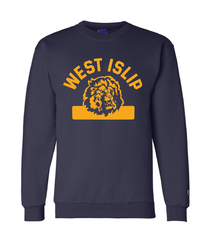 WEST ISLIP - LION MASCOT CREWNECK
